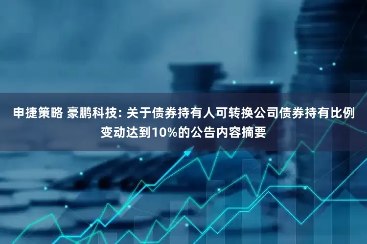 申捷策略 豪鹏科技: 关于债券持有人可转换公司债券持有比例变动达到10%的公告内容摘要