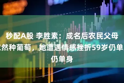 秒配A股 李胜素：成名后农民父母依然种葡萄，她遭遇情感挫折59岁仍单身